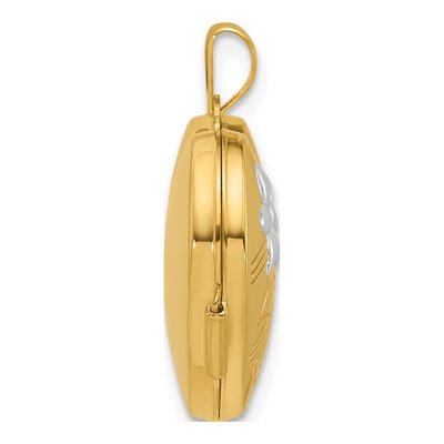 14K Yellow Gold Heart Locket – view 2