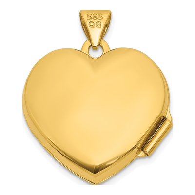 14K Yellow Gold Heart Locket – view 3