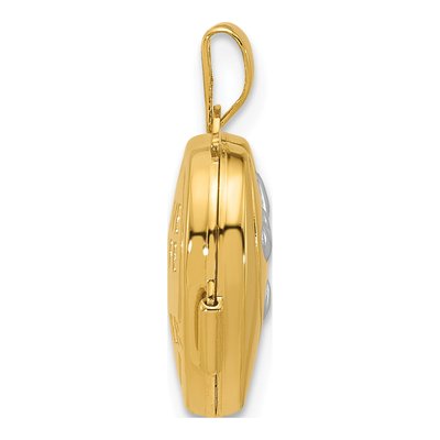 14K Yellow Gold Heart My Love Life Forever Locket – view 2