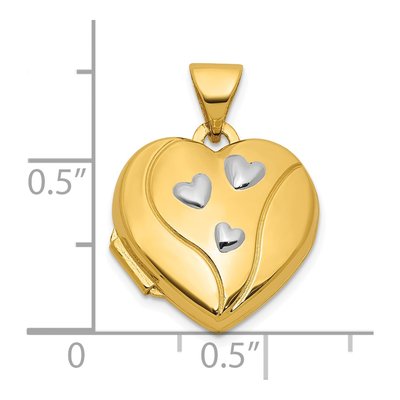 14K Yellow Gold Heart My Love Life Forever Locket – view 5