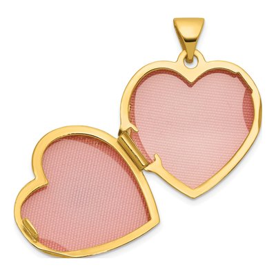 14K Yellow Gold Lab-Created Sapphire September Birthstone Heart Locket – view 4