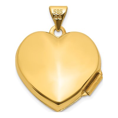 14K Yellow Gold Scrolled Heart Cross Locket – view 3