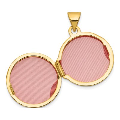 14K Yellow Gold Diamond Leaf Locket – view 4