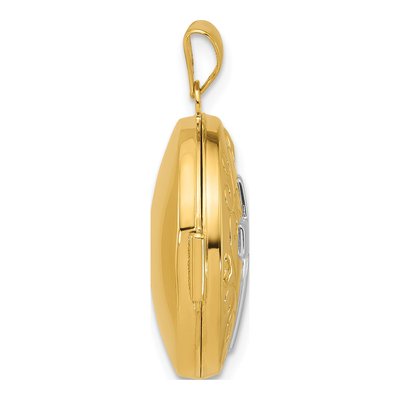 14K Yellow Gold Diamond Cross Locket – view 2