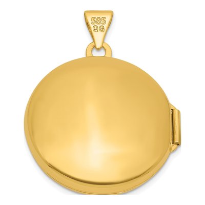 14K Yellow Gold Diamond Cross Locket – view 3
