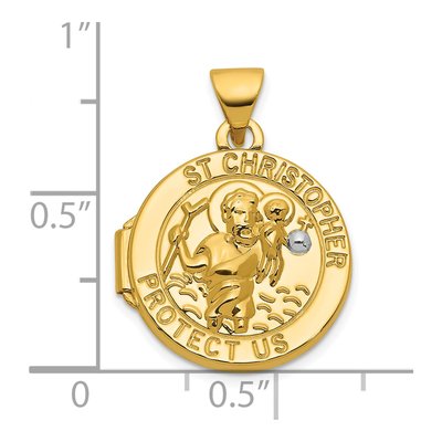 14K Yellow Gold Saint Christopher Locket – view 5