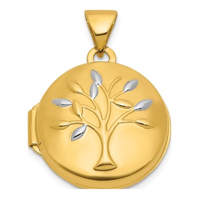 14K Yellow Gold Tree of Life Locket – view 4