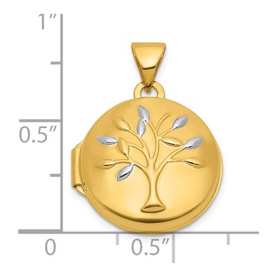 14K Yellow Gold Tree of Life Locket – view 5