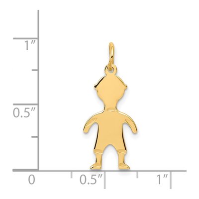14K Yellow Gold Boy Pendant – view 4