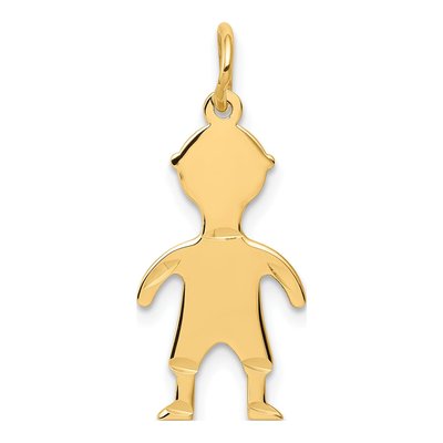 14K Yellow Gold Boy Pendant