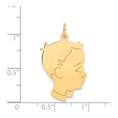 14K Yellow Gold Boy Head Charm – view 3