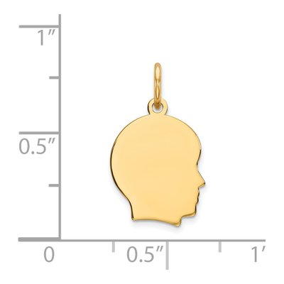 14K Yellow Gold Boy Head Charm – view 4