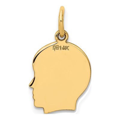 14K Yellow Gold Boy Head Charm – view 5