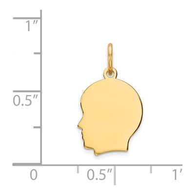 14K Yellow Gold Boy Head Charm – view 3