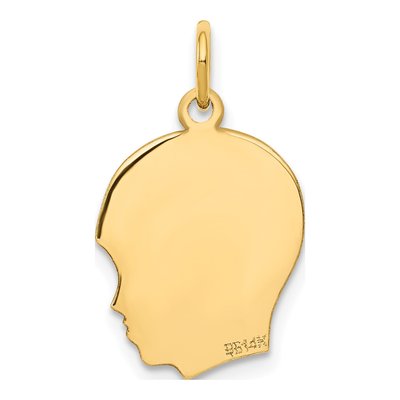 14K Yellow Gold Boy Head Charm – view 3
