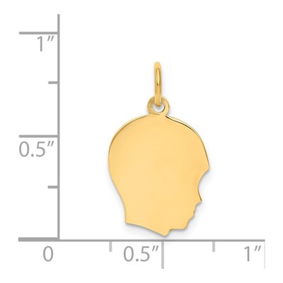 14K Yellow Gold Boy Head Charm – view 3