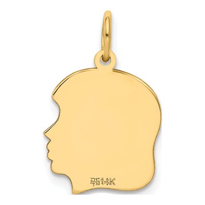 14K Yellow Gold Girl Head Charm – view 4