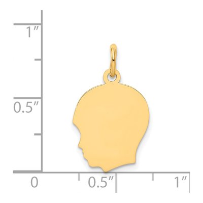 14K Yellow Gold Boy Head Charm – view 3