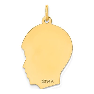 14K Yellow Gold Boy Head Charm – view 3