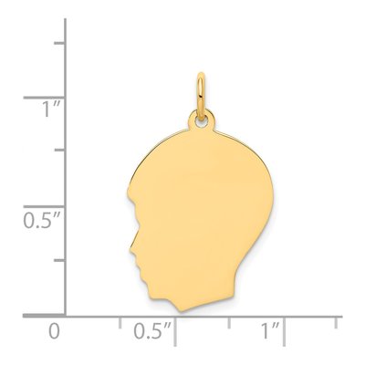 14K Yellow Gold Boy Head Charm – view 3