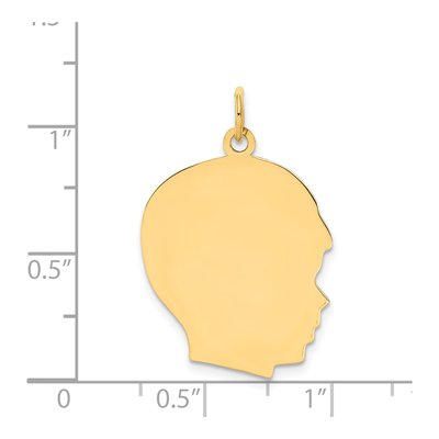 14K Yellow Gold Boy Head Charm – view 2