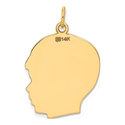 14K Yellow Gold Boy Head Charm – view 3