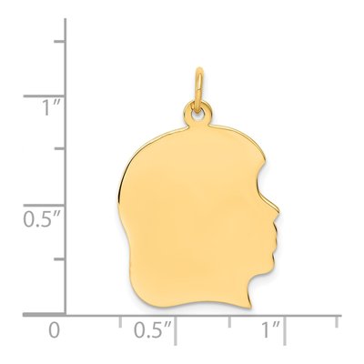 14K Yellow Gold Girl Head Charm – view 2