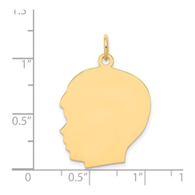 14K Yellow Gold Boy Head Charm – view 3