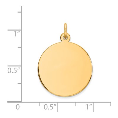 14K Yellow Gold Round Disc Charm – view 3