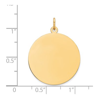 14K Yellow Gold Round Disc Charm – view 3