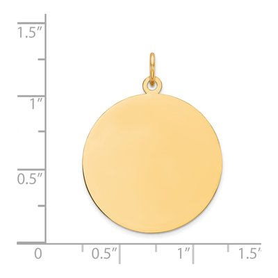 14K Yellow Gold Round Disc Charm – view 3