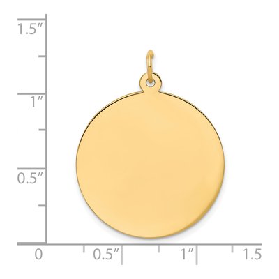 14K Yellow Gold Round Disc Charm – view 3