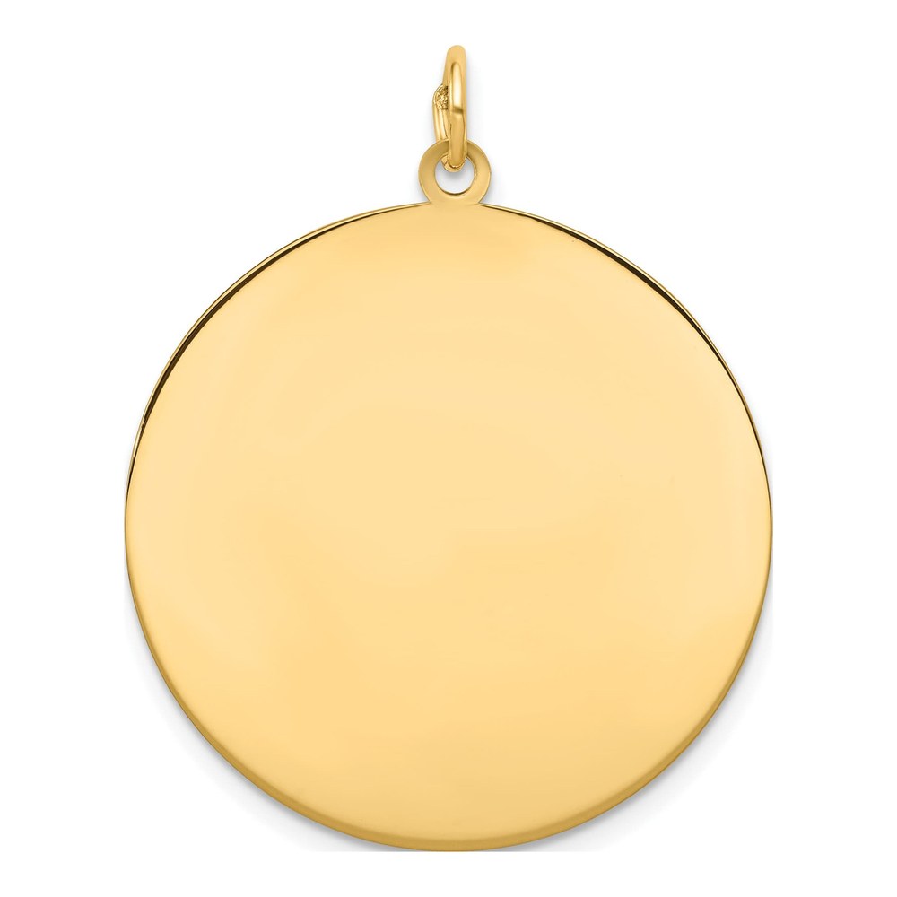 14K Yellow Gold Round Disc Charm