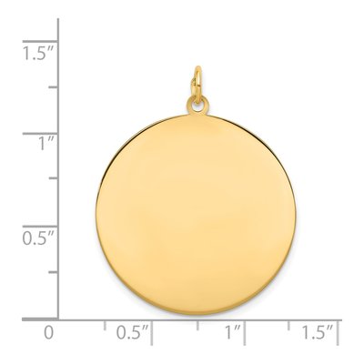 14K Yellow Gold Round Disc Charm – view 3