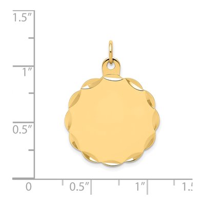 14K Yellow Gold Disc Pendant – view 3