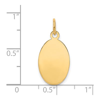 14K Yellow Gold Oval Disc Charm – view 2