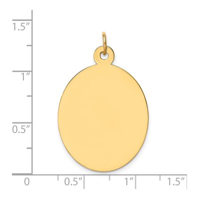 14K Yellow Gold Oval Disc Charm – view 2