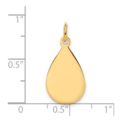 14K Yellow Gold Raindrop Disc Charm – view 2