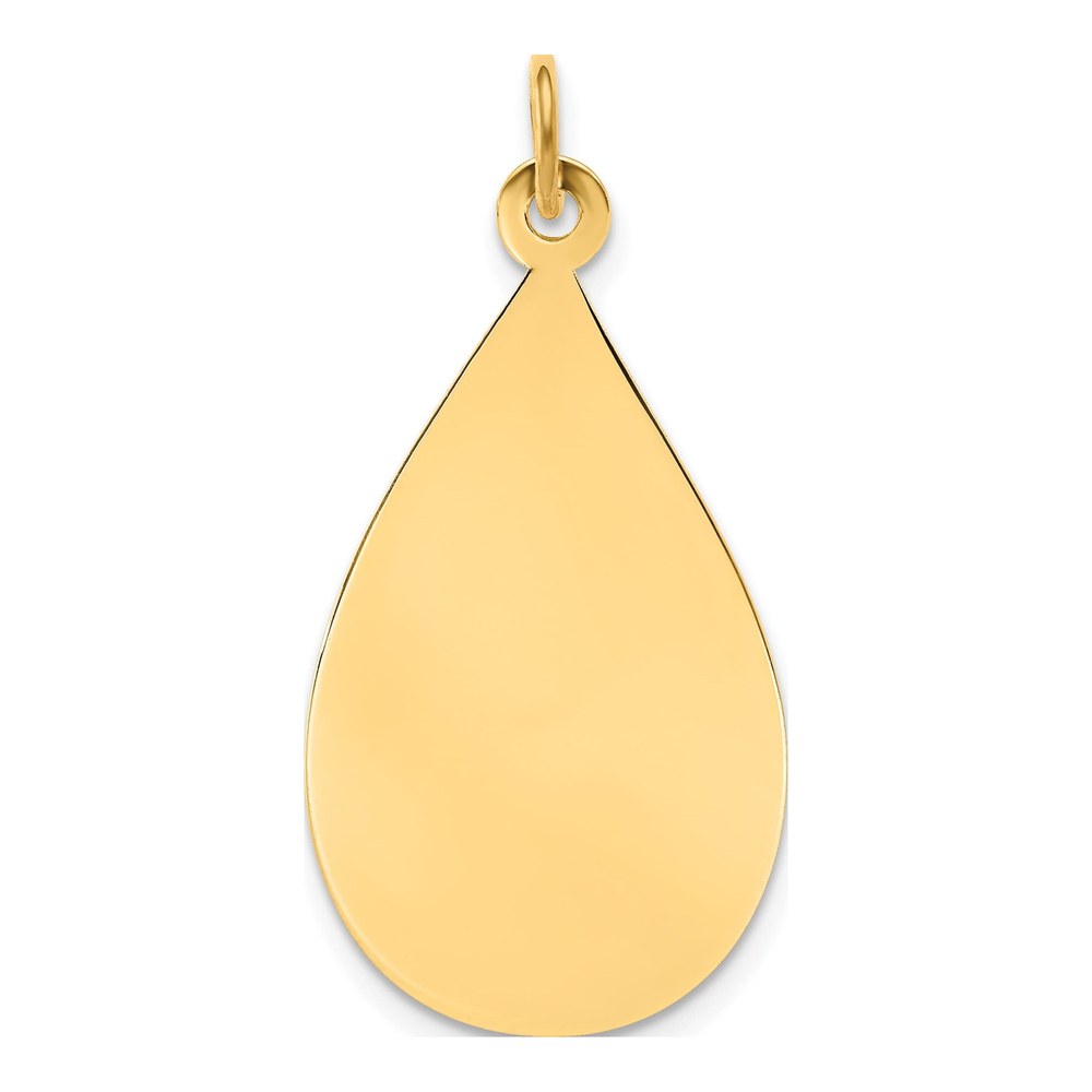 14K Yellow Gold Raindrop Disc Charm