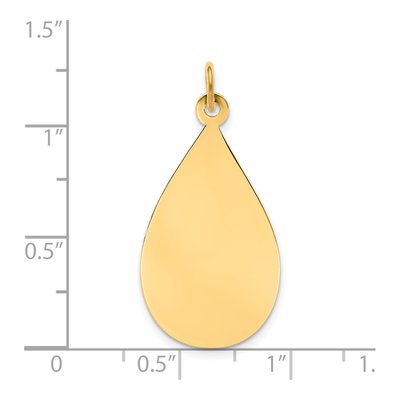 14K Yellow Gold Raindrop Disc Charm – view 2