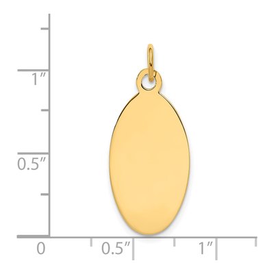 14K Yellow Gold Elliptical Disc Charm – view 3
