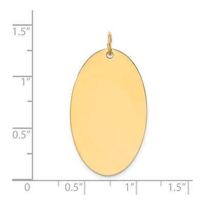 14K Yellow Gold Elliptical Disc Charm – view 2