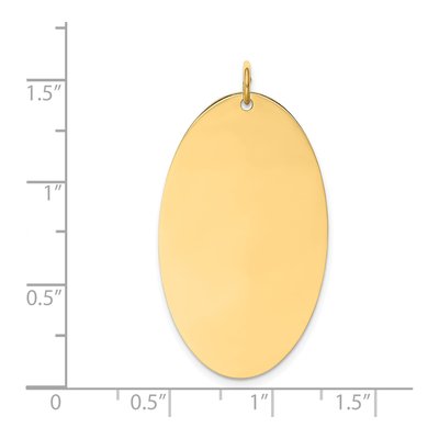 14K Yellow Gold Elliptical Disc Charm – view 2