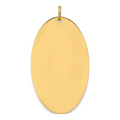 14K Yellow Gold Elliptical Disc Charm – view 3