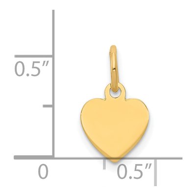 14K Yellow Gold Heart Disc Charm – view 3