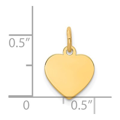 14K Yellow Gold Heart Disc Charm – view 3