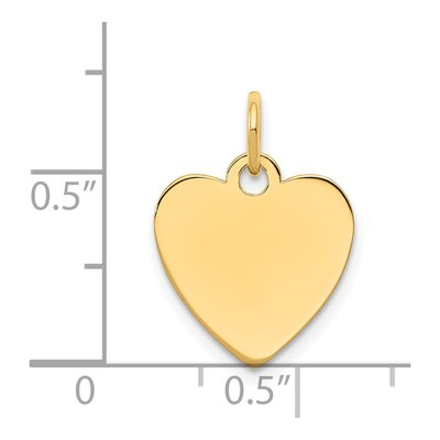 14K Yellow Gold Heart Disc Charm – view 3