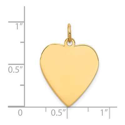 14K Yellow Gold Heart Disc Charm – view 3