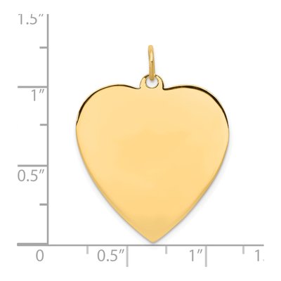 14K Yellow Gold Heart Disc Charm – view 4