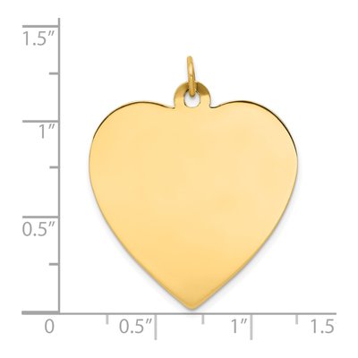 14K Yellow Gold Heart Disc Charm – view 2